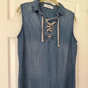 4 for $20: Workshop Denim Lace Up Sleeveless Top - Small - EUC